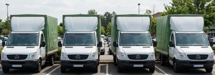 A Servitius Transport teherautó flottájának legújabb tagjai: modern, dobozos Mercedes Sprinter teherautók