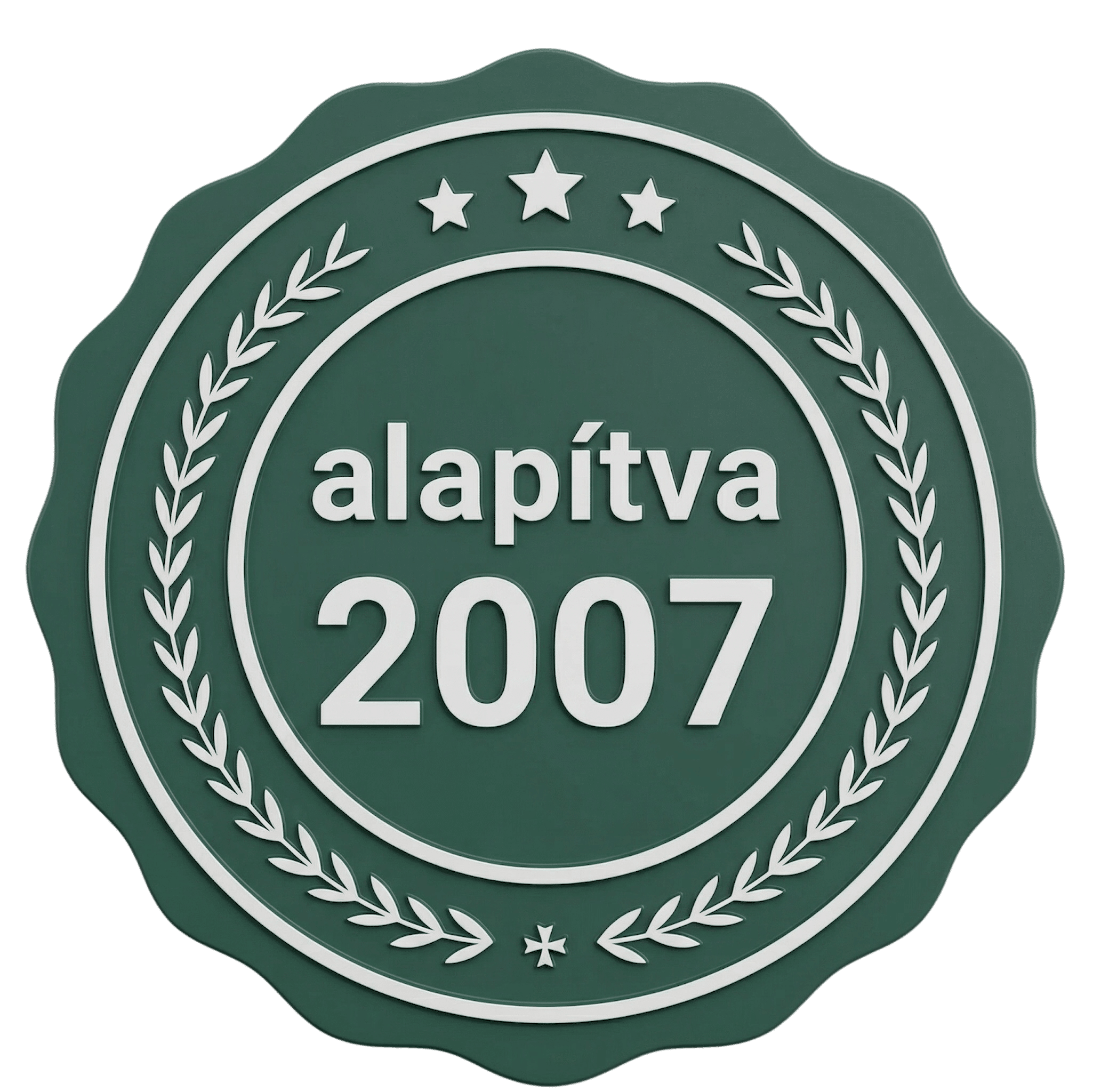 Mélyzöld, kerek bizalmi plecsni fehér díszítéssel és babérkoszorúval. A plecsni középső része a fehér színű 'alapítva 2007' feliratot tartalmazza, igazolva a Servitius Transport költöztető cég több mint 18 éves megbízható múltját.